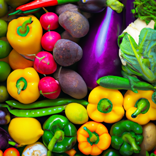 תמונה של מגוון ירקות בריאים צבעוניים