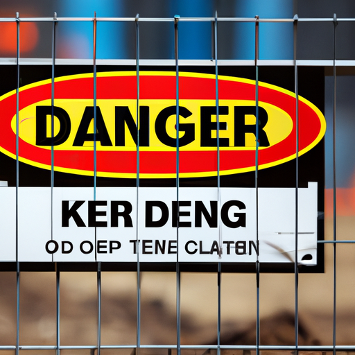 תמונה של שלט אזהרה באתר בנייה עם הכיתוב 'סכנה - הישמרו בחוץ'