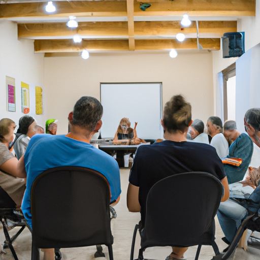 תמונה של מפגש תוסס של עמותה בישראל, כאשר אנשים מכל הגילאים והרקעים מתכנסים לדיון במטרות הארגון ומטרותיו