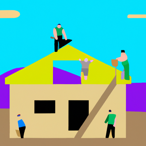 תמונה של צוות בנייה בונה בית