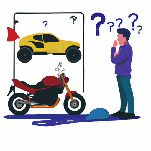 המחשה של אדם המחליט אם למכור את האופנוע להריסה או לתקן אותו.