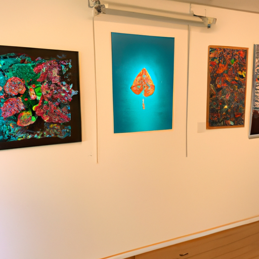 תערוכה המציגה עבודות של אמנים מקומיים בגלריה לאמנות של החווה
