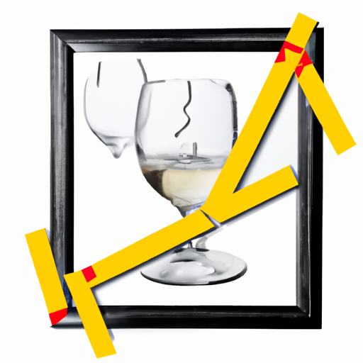 איור של מסגרת תמונה מרוסקת המייצגת את הנזק שההתמכרות לאלכוהול גורמת למערכות יחסים אישיות וחיי חברה