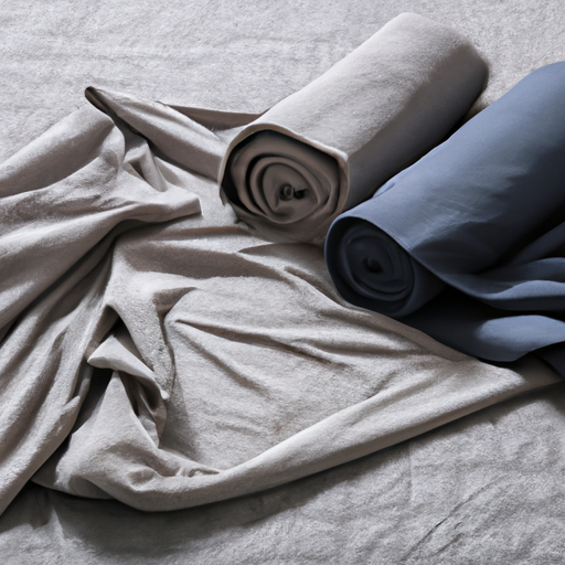 3. שמיכה תרמית מקופלת בצורה מסודרת על מיטה, מציגה את העיצוב הקל והתכונות התרמיות שלה.