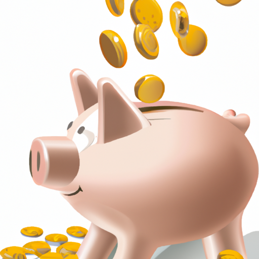 איור של קופת חזירים עם מטבעות נופלים לתוכו המייצגים תוכנית חיסכון
