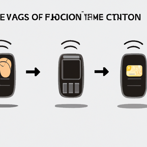 איור המציג את האבולוציה של טכנולוגיית NFC לאורך זמן.
