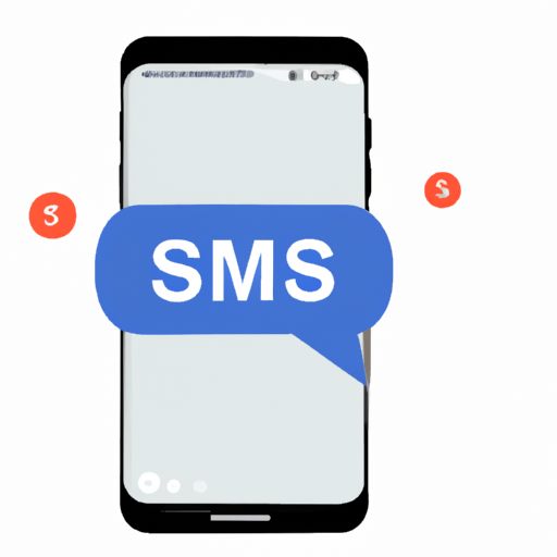 איור של סמארטפון המציג הודעת SMS.